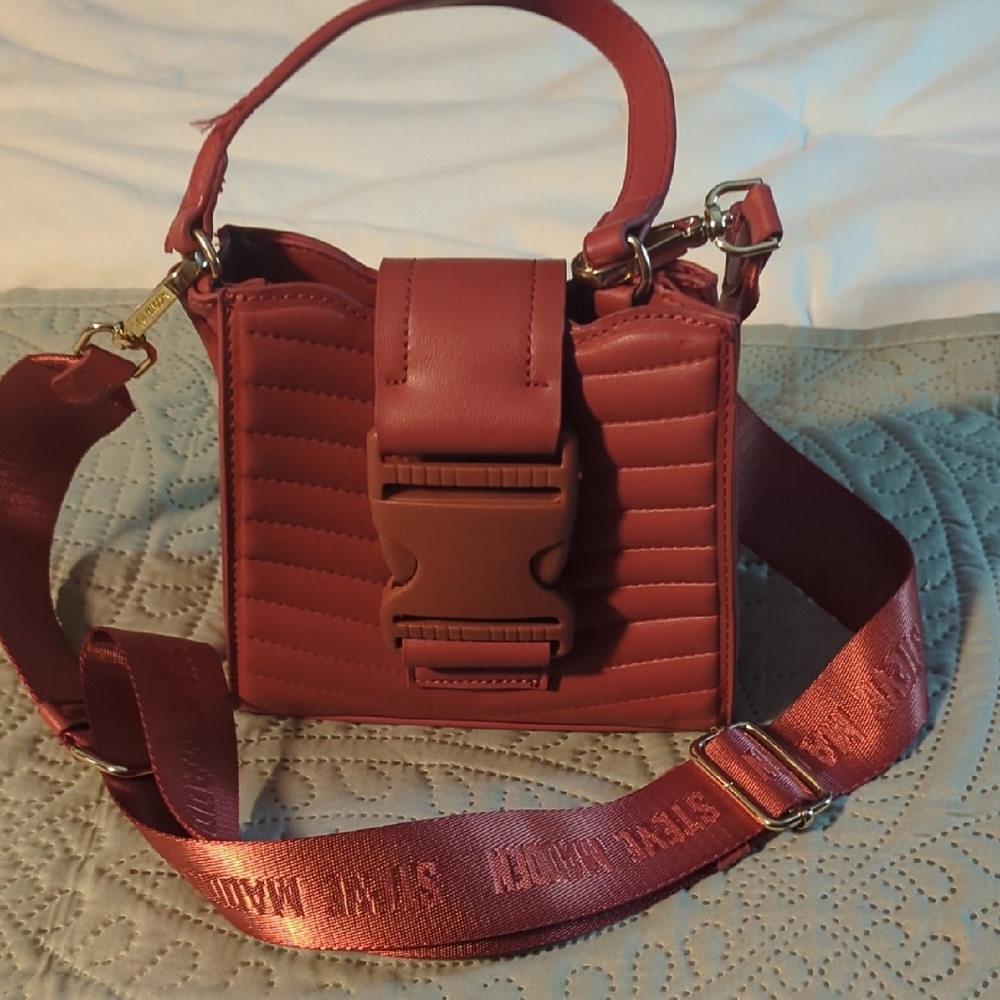 Steve Madden Orange Quilted Mini Bag